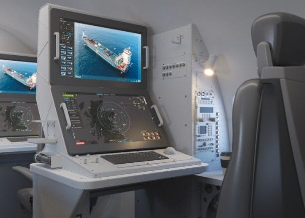 Picture of AIMS-ISR mission software on screen within ISR workstation on MPA aircraft